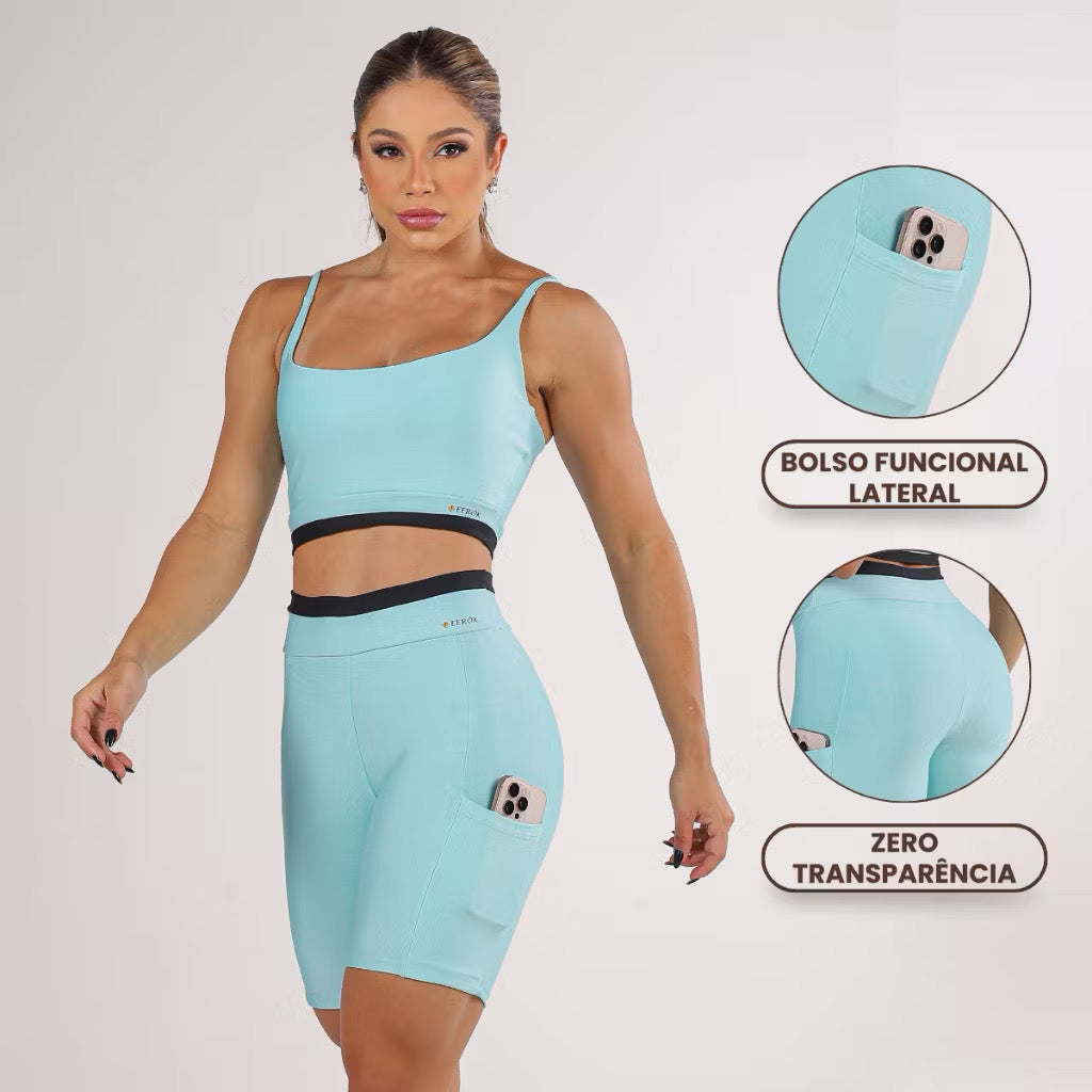 Conjunto Fitness Feminino Top Short Suplex