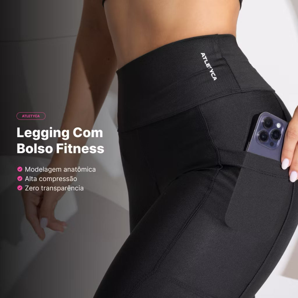 Calça Legging com Bolso Feminina