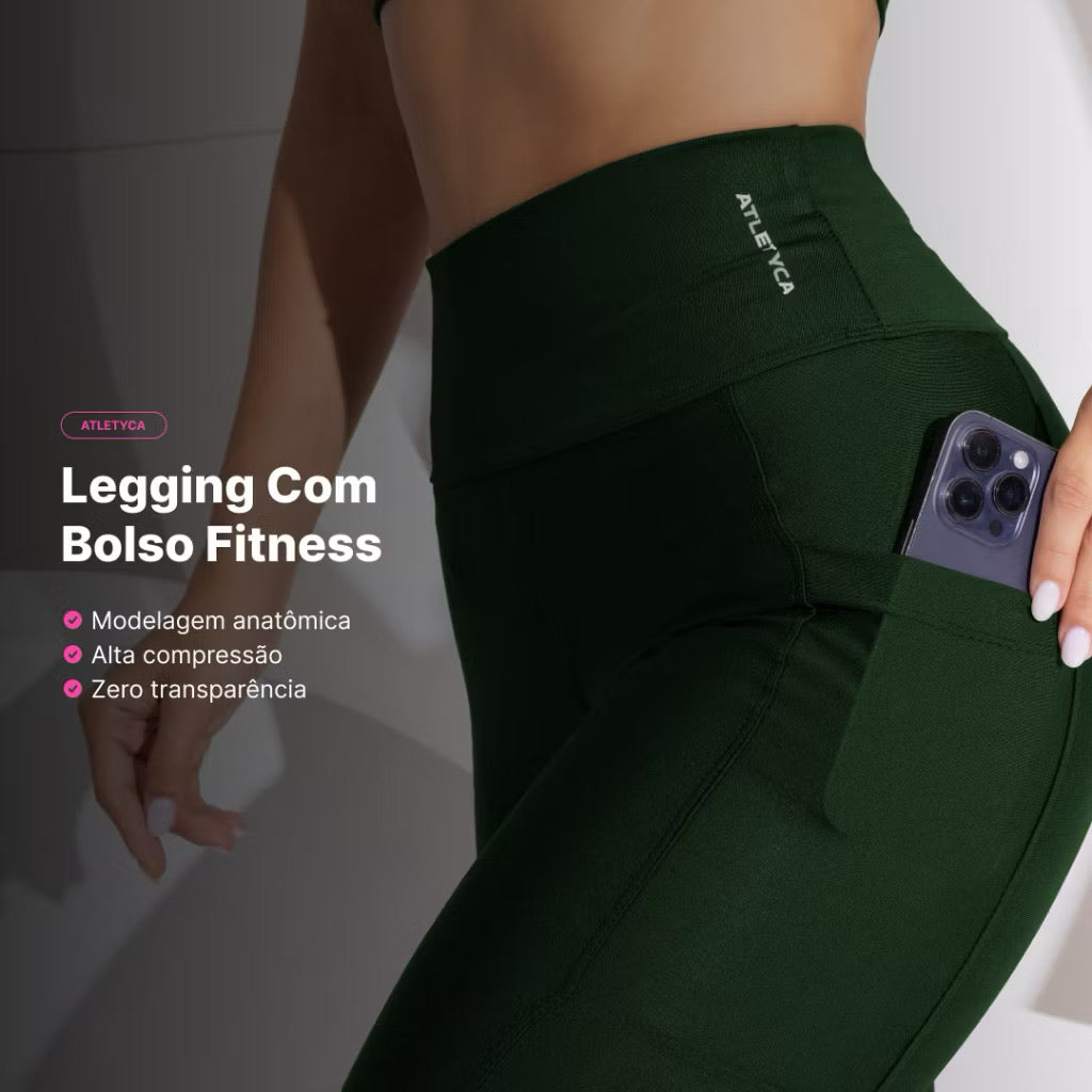 Calça Legging com Bolso Feminina