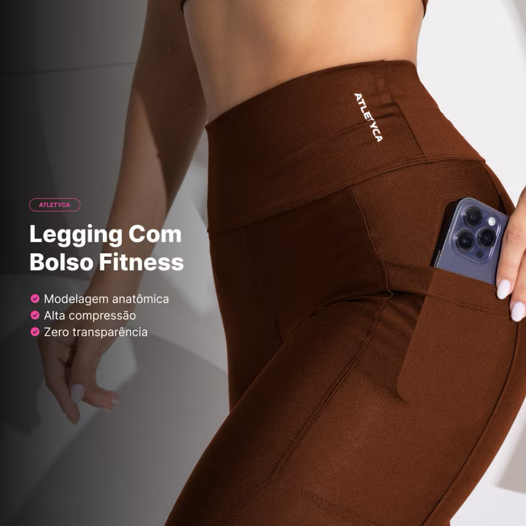 Calça Legging com Bolso Feminina