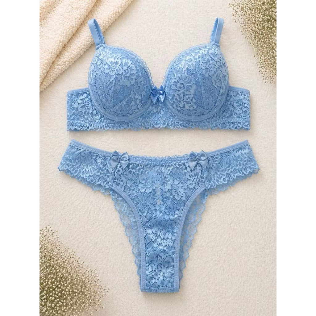 Conjunto de Lingerie Renda Com Bojo