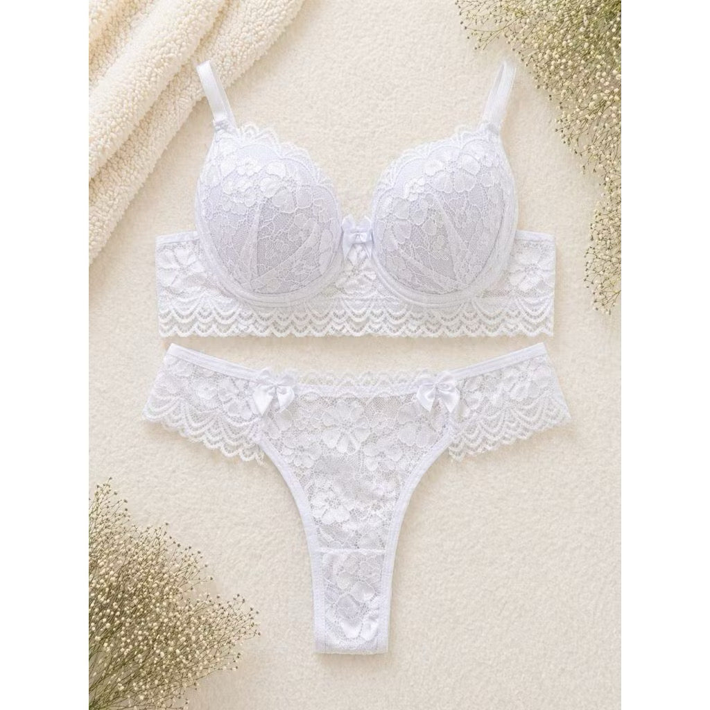 Conjunto de Lingerie Renda Com Bojo