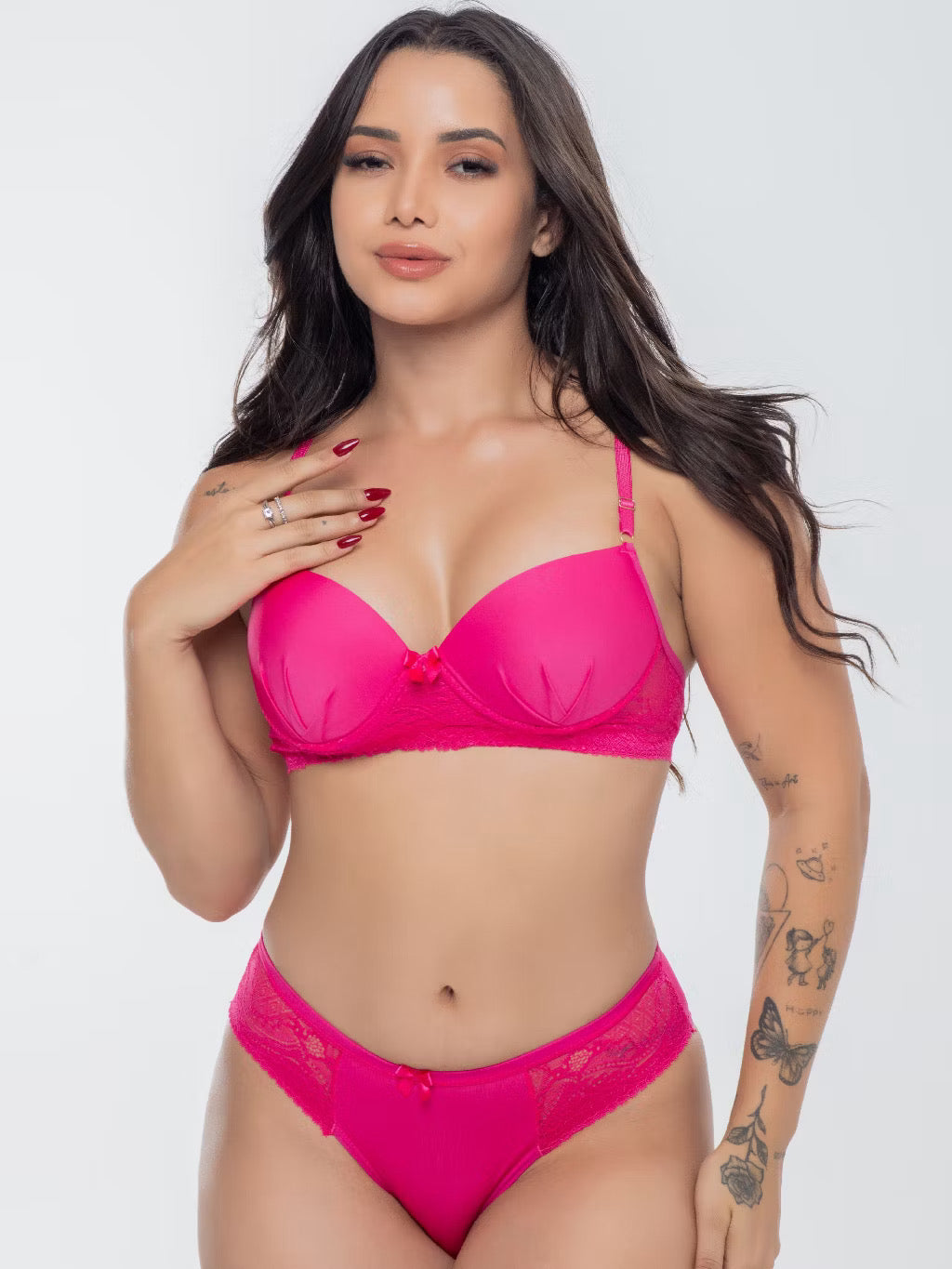 Conjunto Calcinha e Sutiã Lingerie Renda
