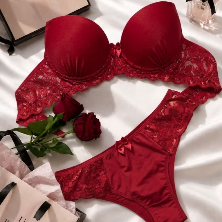 Conjunto Calcinha e Sutiã Lingerie Renda
