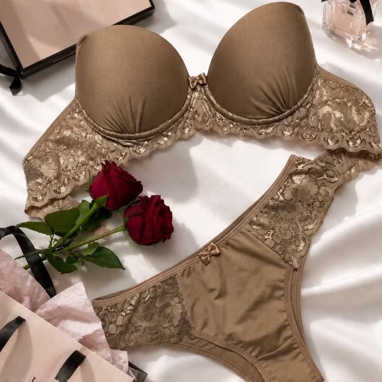 Conjunto Calcinha e Sutiã Lingerie Renda