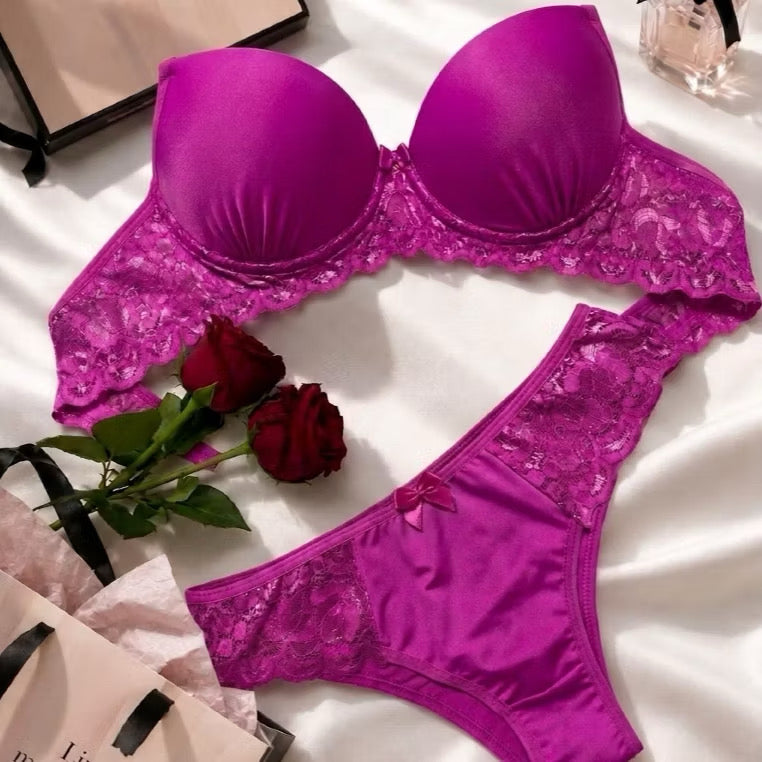 Conjunto Calcinha e Sutiã Lingerie Renda