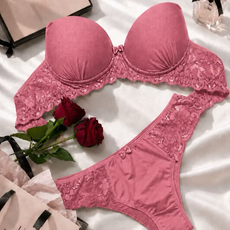 Conjunto Calcinha e Sutiã Lingerie Renda