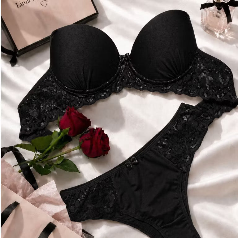 Conjunto Calcinha e Sutiã Lingerie Renda