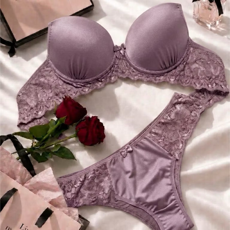 Conjunto Calcinha e Sutiã Lingerie Renda