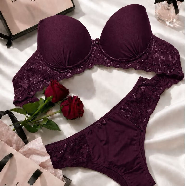 Conjunto Calcinha e Sutiã Lingerie Renda