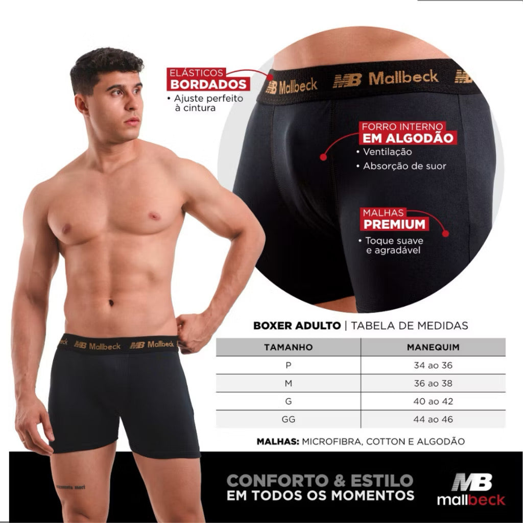 Cuecas Boxer Microfibra