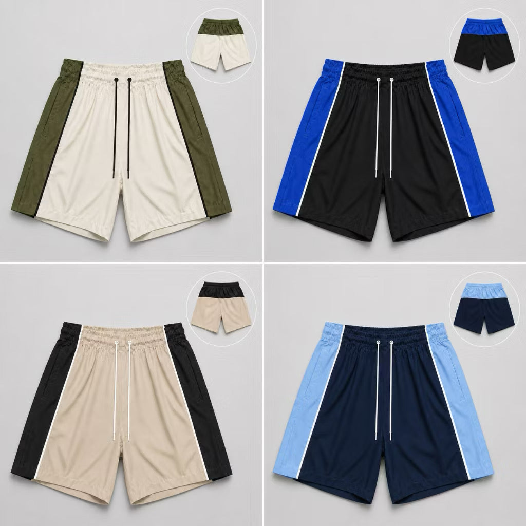 SHORTS ELASTANO  MASCULINO COM RECORTE