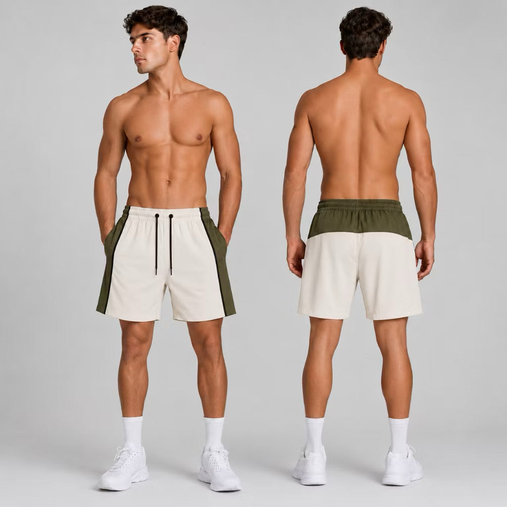 SHORTS ELASTANO  MASCULINO COM RECORTE