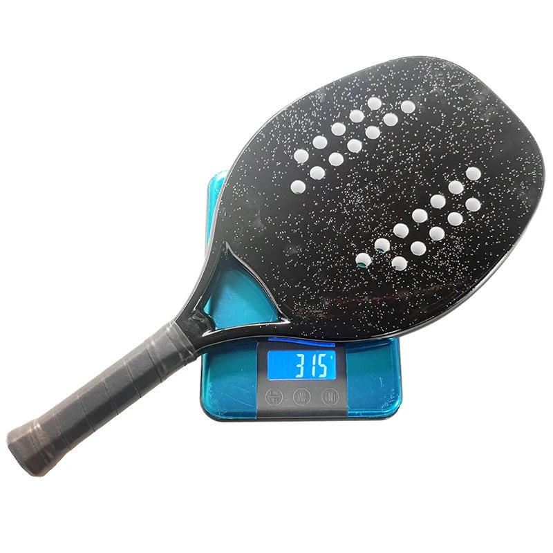 Raquete de Beach Tennis HOOWAN BLACKSHARK | Carbon UD Grafite Superfície Rugosa 22mm