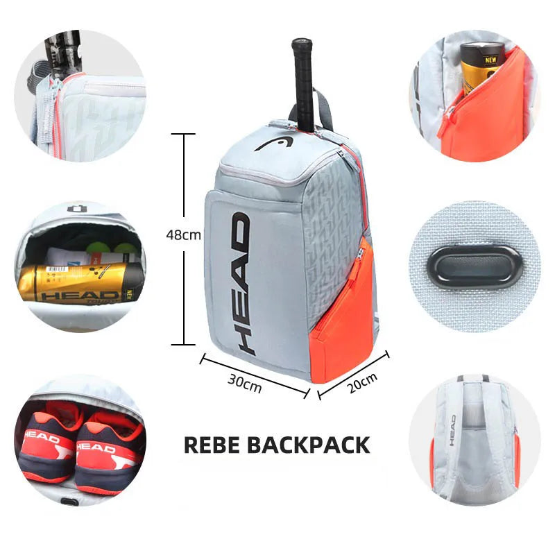 Mochila HEAD Radical Original para 2 Raquetes | Tênis e Padel Masculina e Feminina