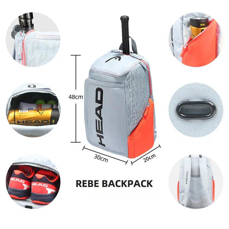 Mochila HEAD Radical Original para 2 Raquetes | Tênis e Padel Masculina e Feminina