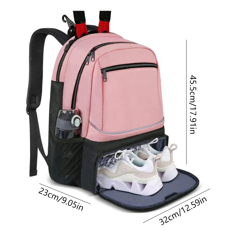 Mochila Profissional para Tênis | 1-2 Raquetes com Bolso para Calçado