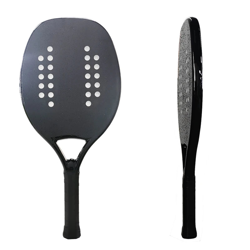 Raquete de Beach Tennis HOOWAN BLACKSHARK | Carbon UD Grafite Superfície Rugosa 22mm