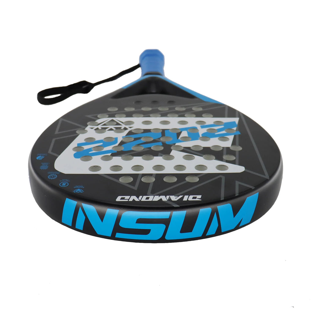 Raquete de Padel INSUM Carbon Fiber | Superfície EVA Macia Formato Diamante para Jogadores Avançados