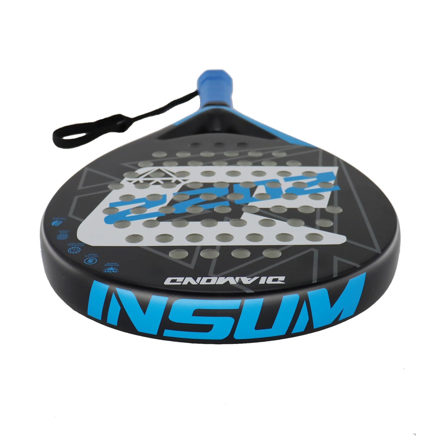 Raquete de Padel INSUM Carbon Fiber | Superfície EVA Macia Formato Diamante para Jogadores Avançados