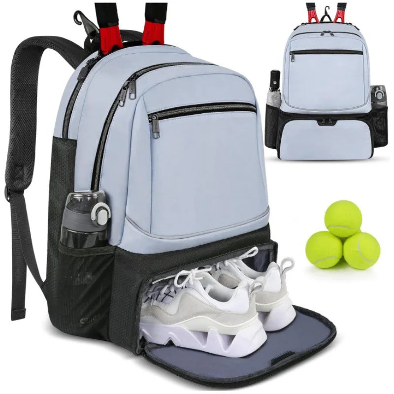 Mochila Profissional para Tênis | 1-2 Raquetes com Bolso para Calçado