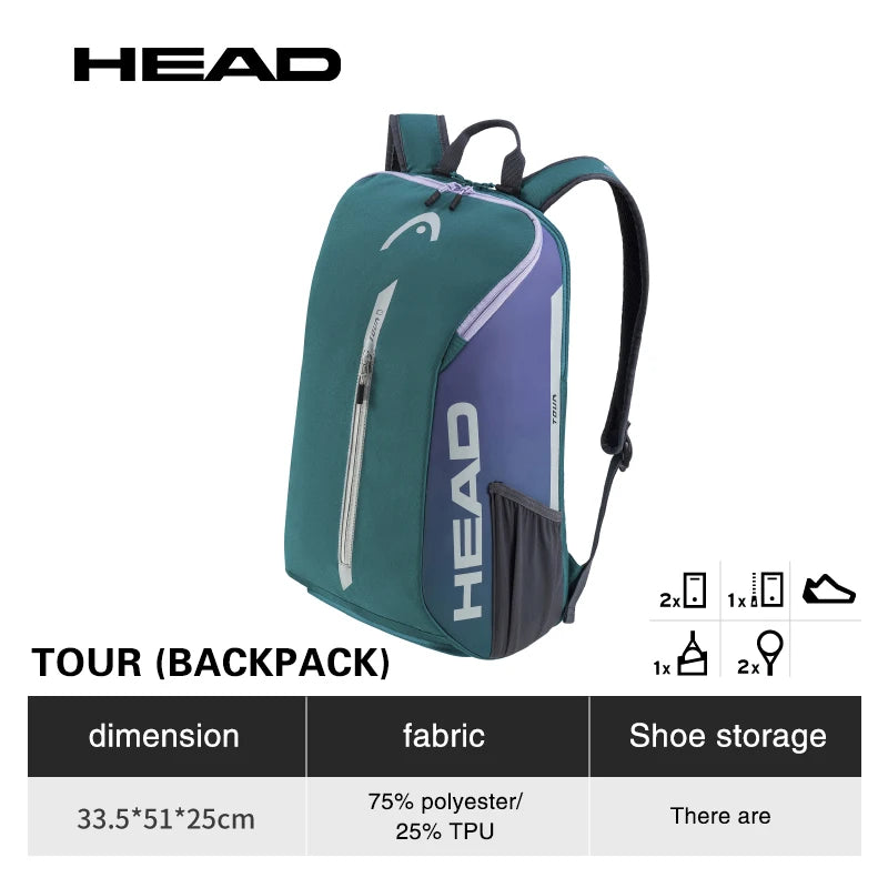 Mochila HEAD Tour Team 25L | Tênis e Padel com Espaço para Calçado