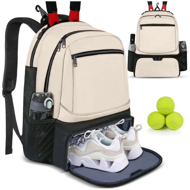 Mochila Profissional para Tênis | 1-2 Raquetes com Bolso para Calçado