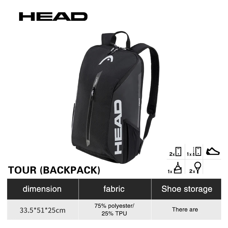 Mochila HEAD Tour Team 25L | Tênis e Padel com Espaço para Calçado
