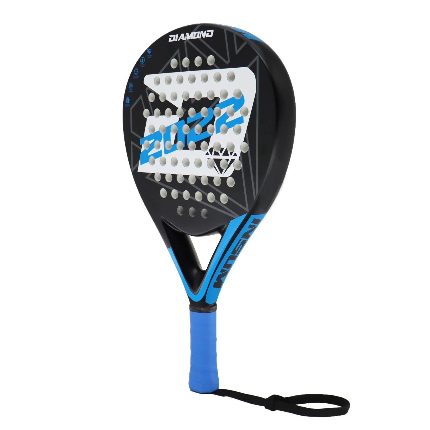 Raquete de Padel INSUM Carbon Fiber | Superfície EVA Macia Formato Diamante para Jogadores Avançados