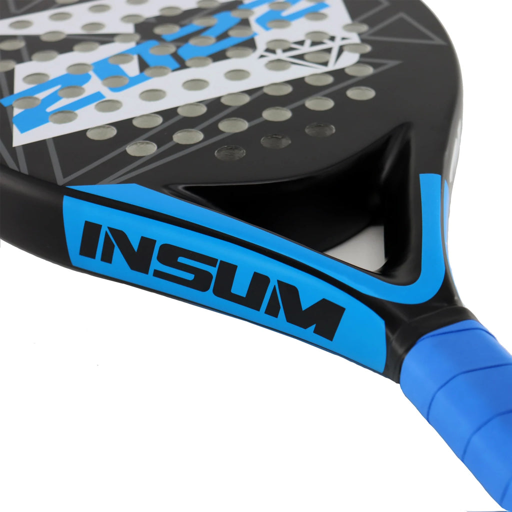 Raquete de Padel INSUM Carbon Fiber | Superfície EVA Macia Formato Diamante para Jogadores Avançados