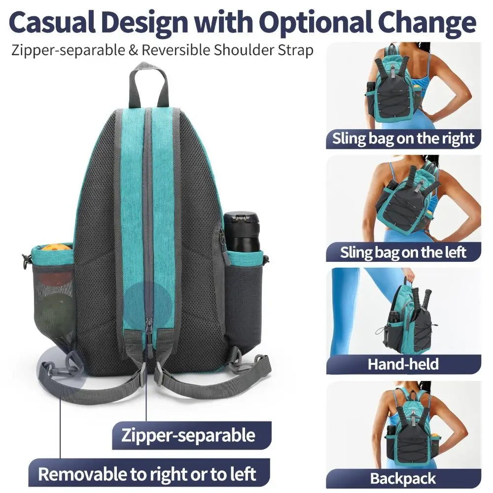 Mochila para Raquetes de Pickleball | Grande Capacidade com Gancho