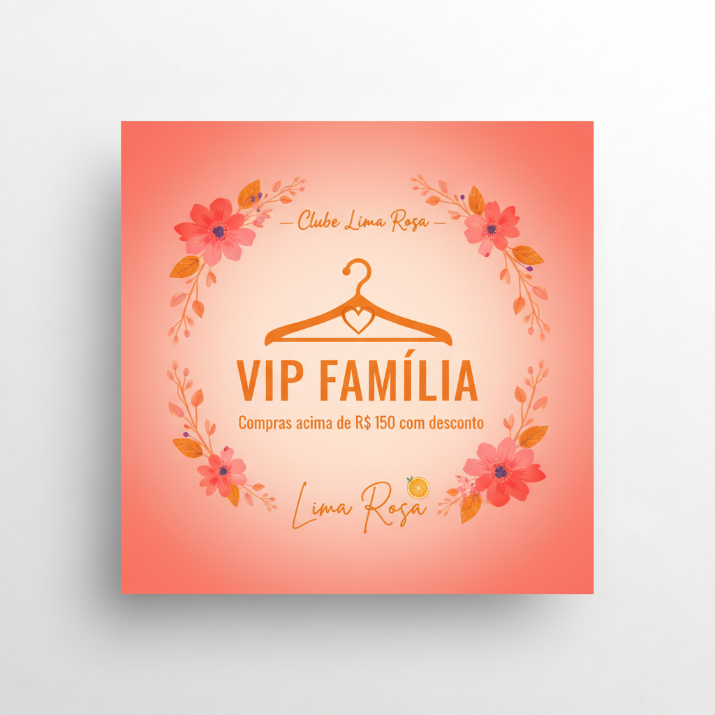 Cartão VIP Família — Clube Lima Rosa